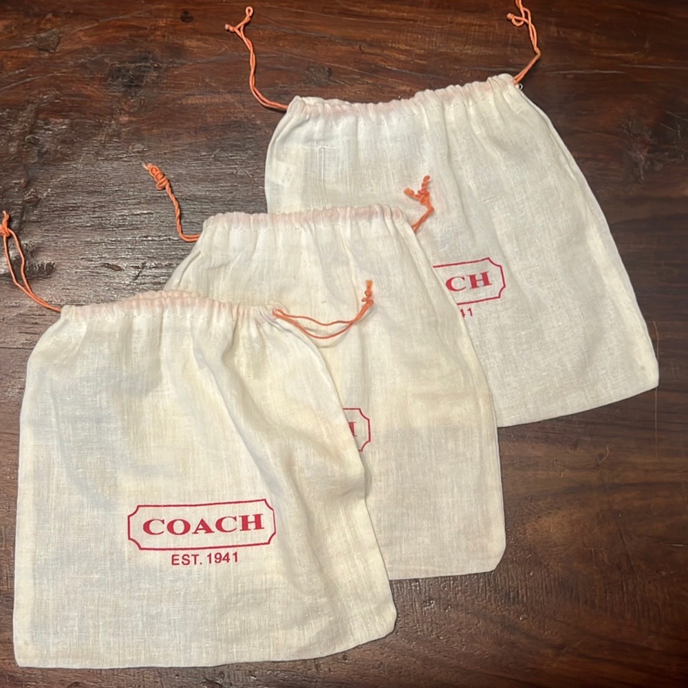 x3 Coach dust bags